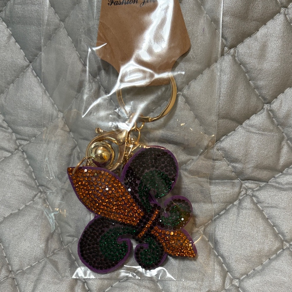 Colorful Fleur-de-Lis Keychain